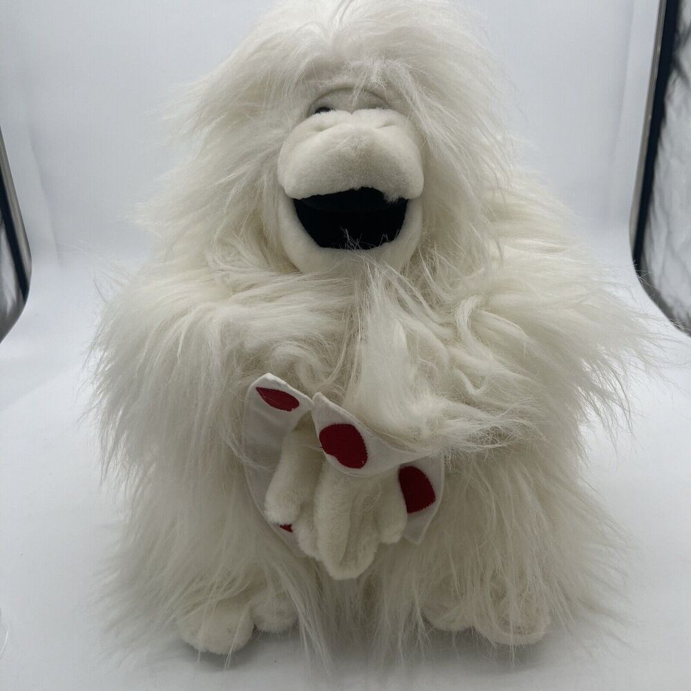 Aurora AA Plush White Gorilla Monkey Bungee Love Cupids Connection Red Hearts